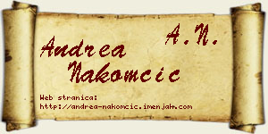 Andrea Nakomčić vizit kartica